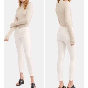 NWT Free People Del Wray Step Hem White pants 26